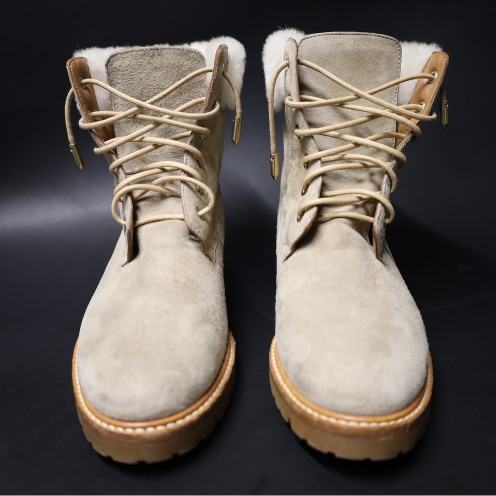 Aquazzura Fur-Trimmed Ankle Boots Aquazzura 'heilbrunner'